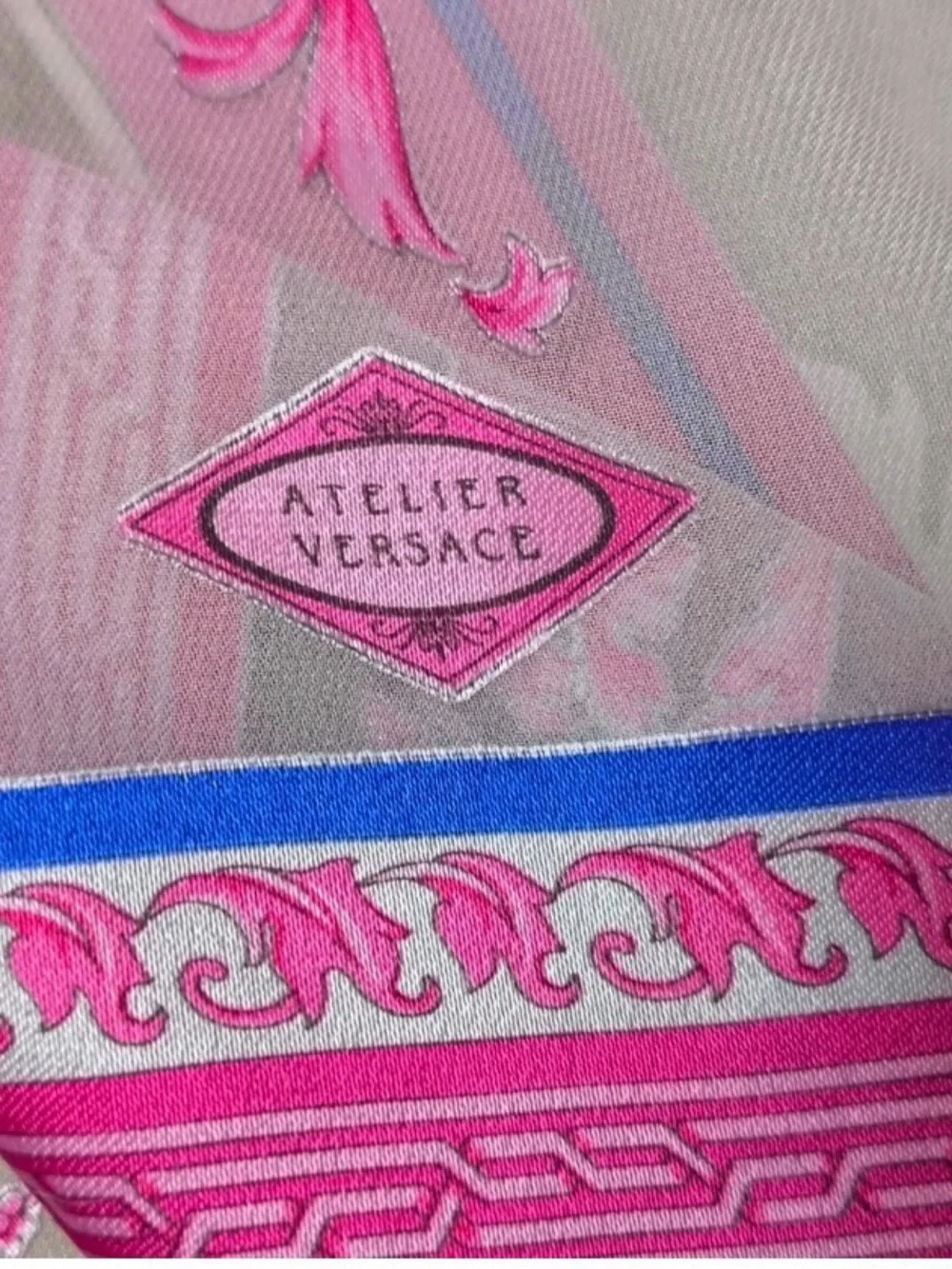 Pink Versace Silk Scarf / Shawl